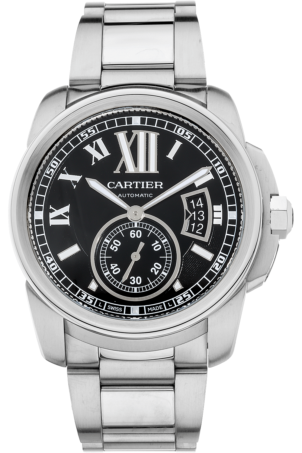 calibre de cartier stainless steel automatic