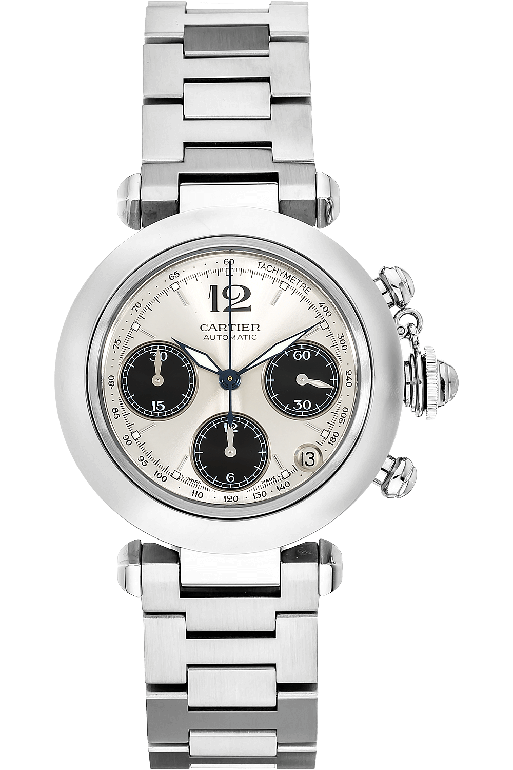 Pre Owned Cartier Pasha C Chronograph Stainless Steel Automatic