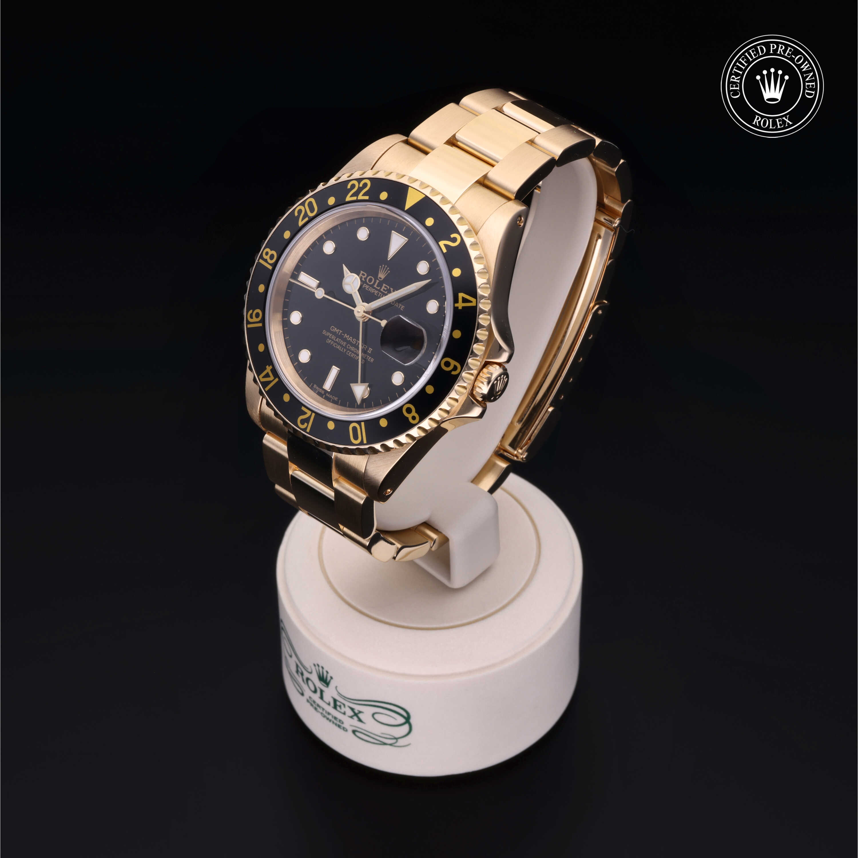 2022 MASTERS イエローフラッグ Rolex Certified Pre-Owned GMT-Master II (16718)