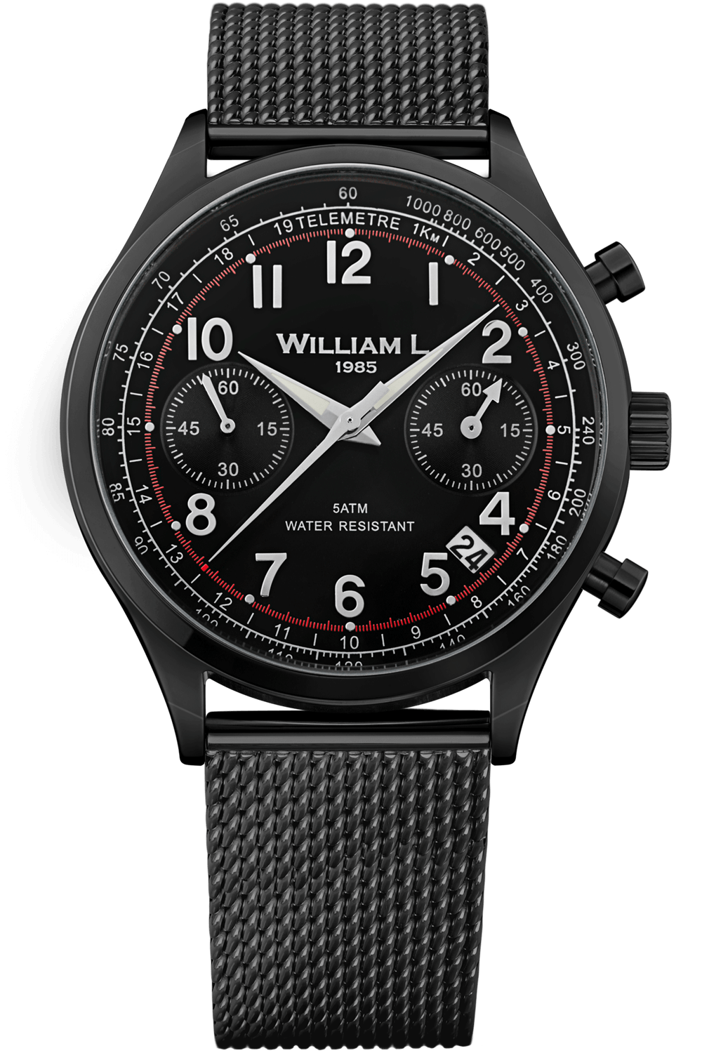 William l 1985 vintage style chronograph top
