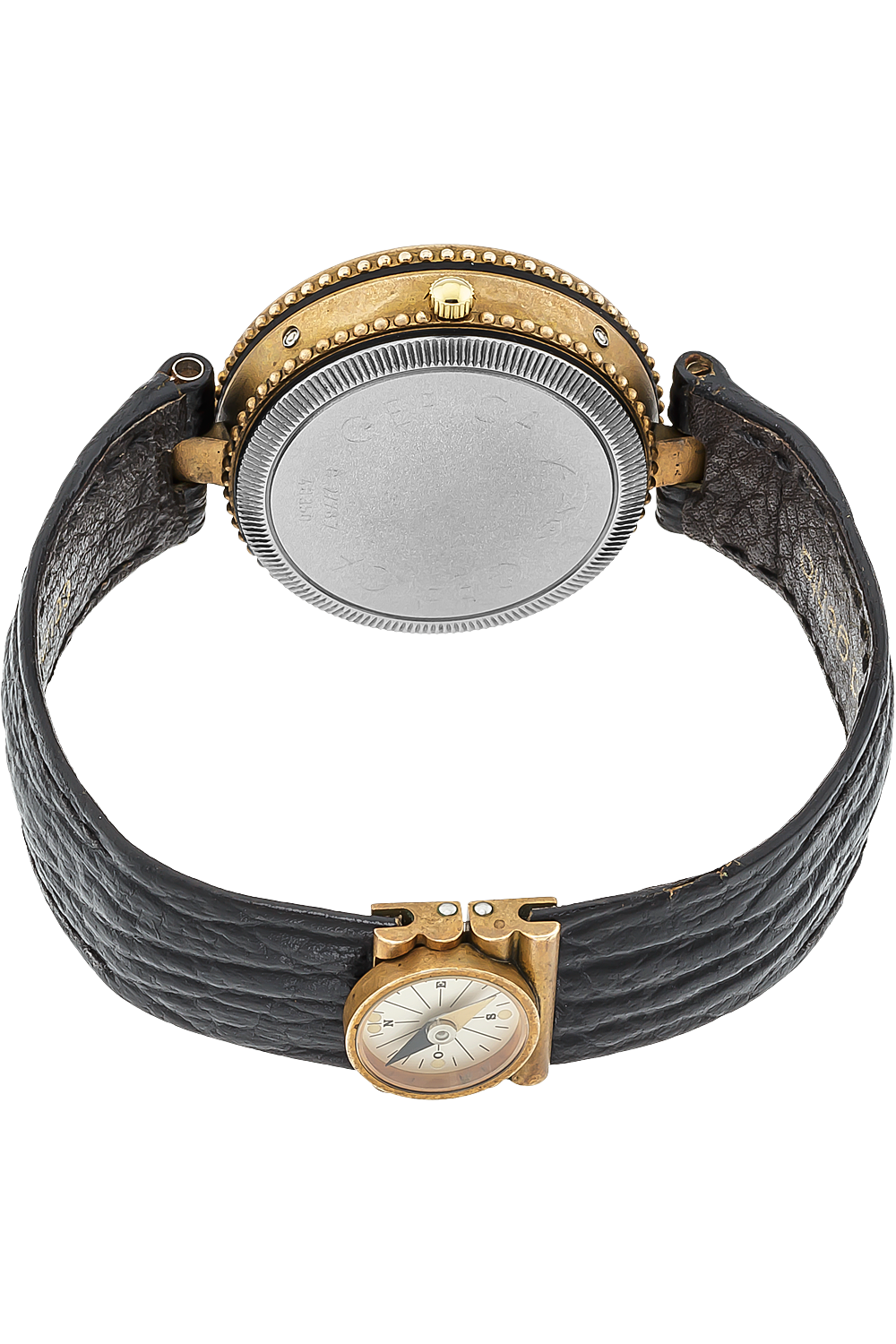 Pre-Owned Gerald Genta and Bronze Gefica Moon Phase GMT Quartz