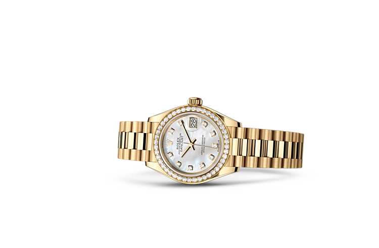 Rolex Lady-Datejust 28 Diamond Rose Gold Watch