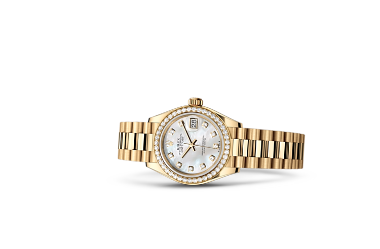 Rolex Lady-Datejust 28 Diamond Rose Gold Watch