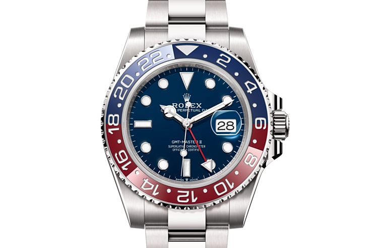 Rolex gmt master 2 white hot sale gold