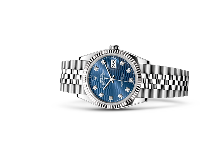 Rolex Datejust in White Rolesor combination of Oystersteel and