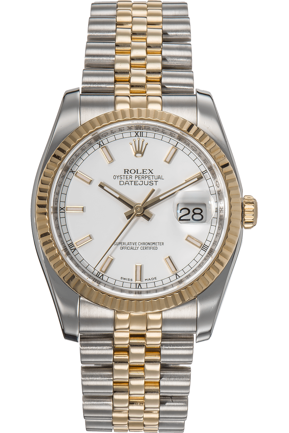 datejust white gold and stainless steel automatic