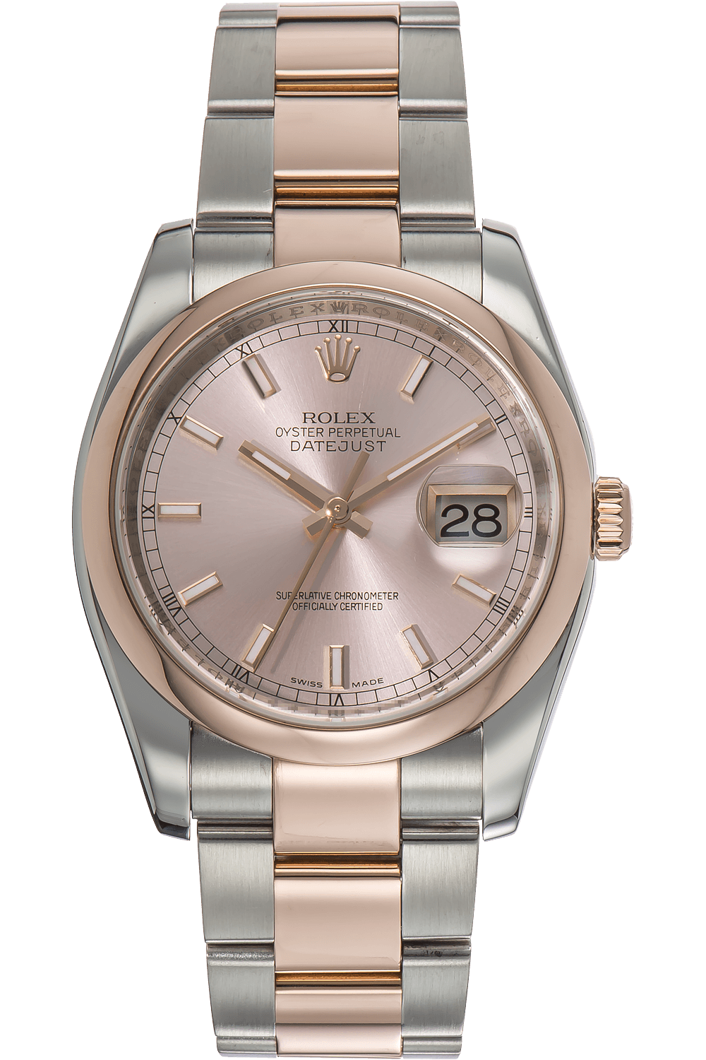 Rolex Datejust Rose Gold and Stainless Steel Automatic Watch (116201) - Men's - 36 mm Diameter - by Tourneau|Bucherer