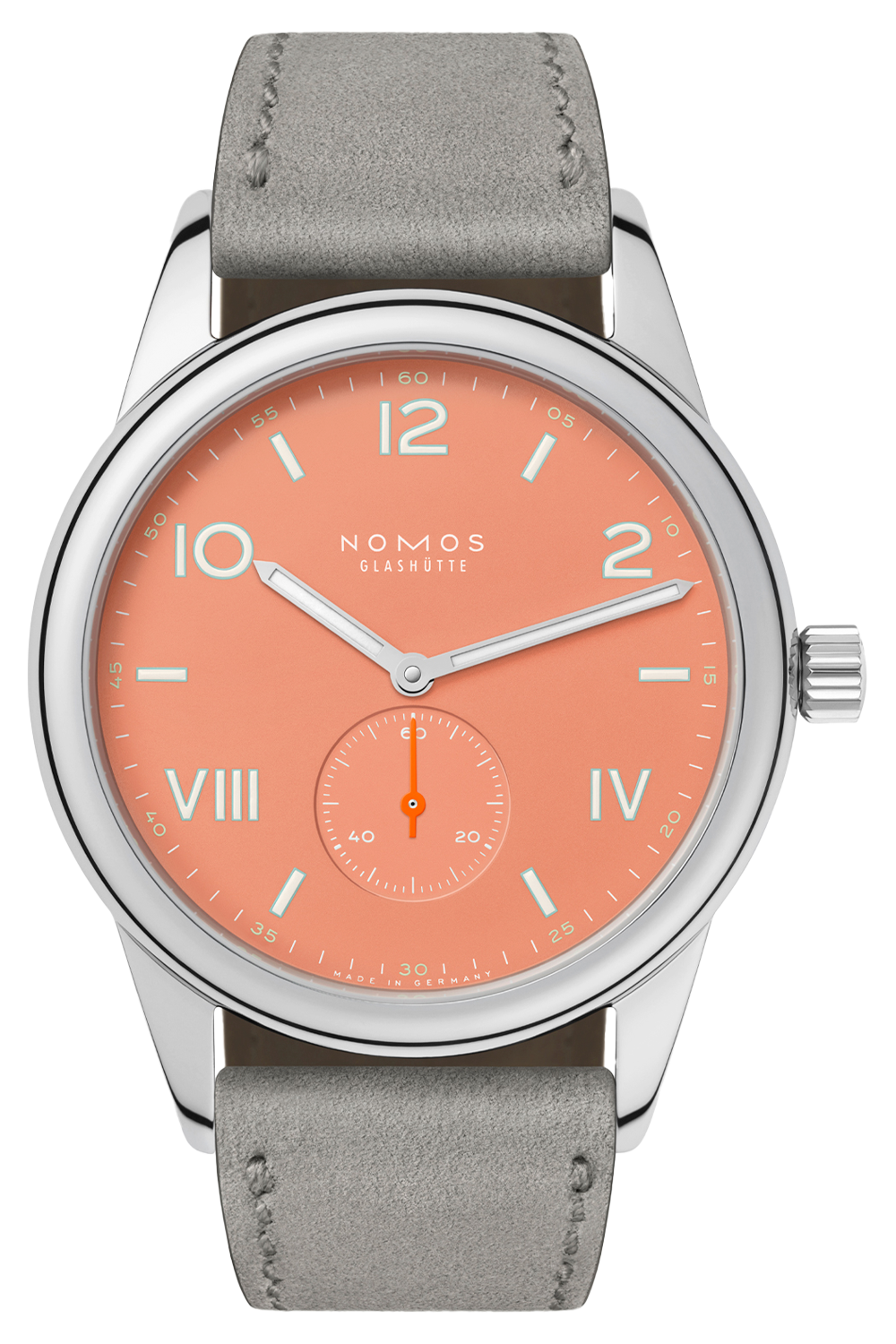 NOMOS Glashütte Club Campus 38 cream coral steel back (725)