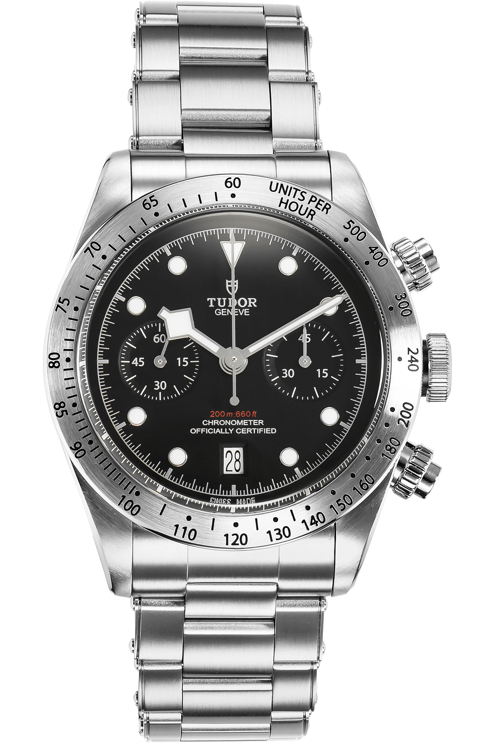 Pre-Owned Tudor Heritage Black Bay Chronograph Stainless Steel Automatic - Technical View