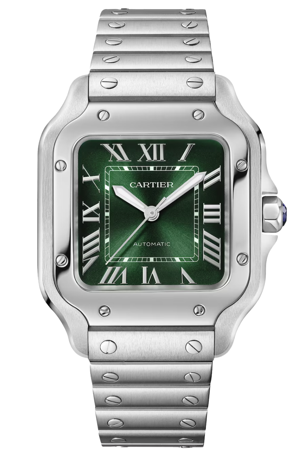 Cartier Santos De Cartier Watch Medium Model, Automatic, Steel, Diamonds,  Interchangeable Metal And Leather Bracelets W4SA0005 | Betteridge