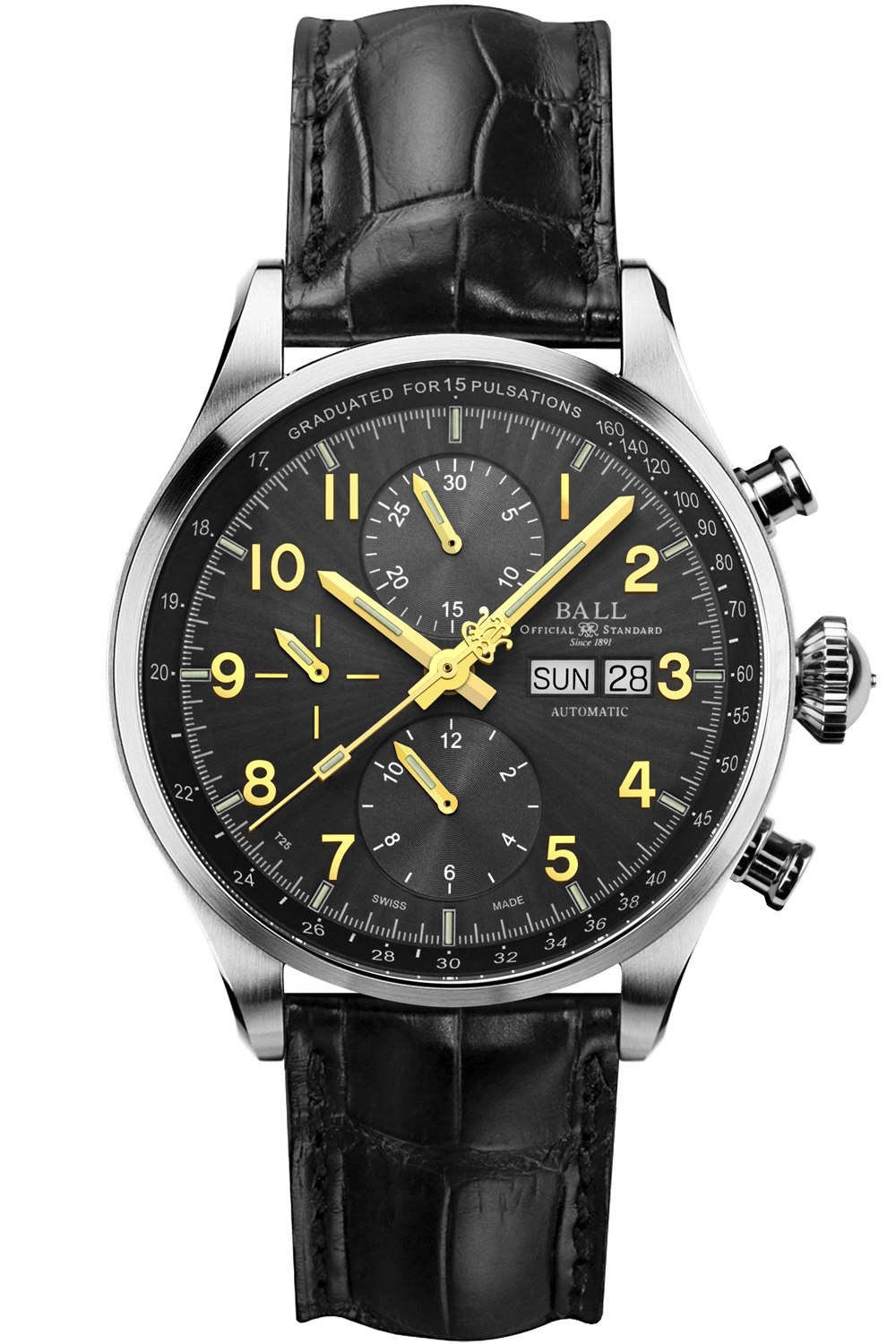 Ball Watch Trainmaster Pulsemeter II CM3038C LFJ GY