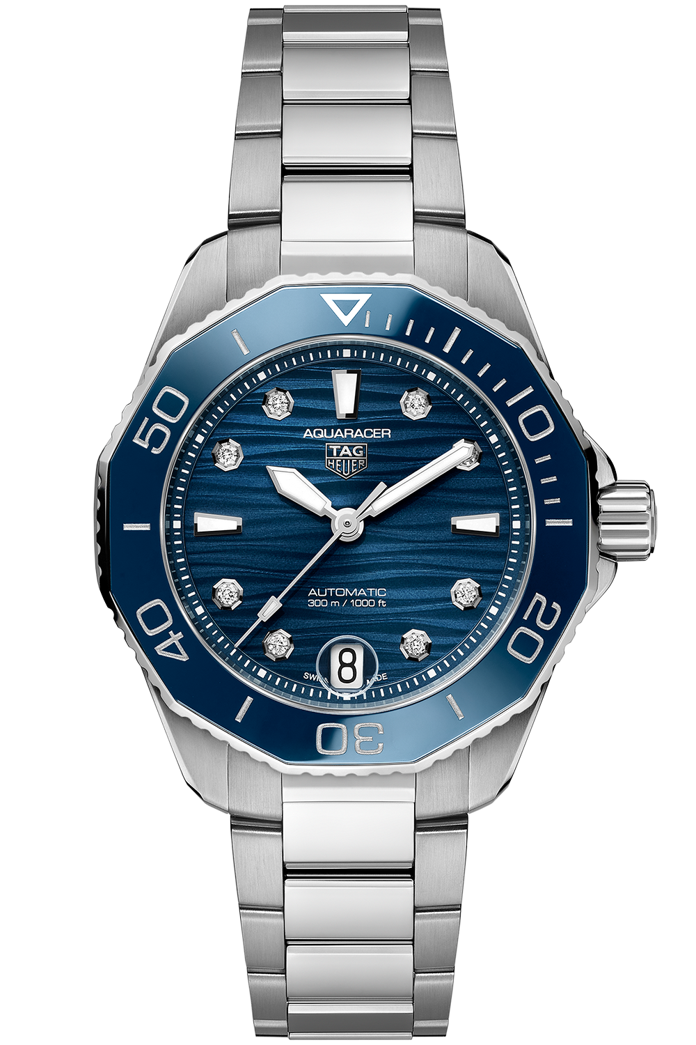 TAG Heuer Aquaracer Calibre 5 Automatic Mens Blue Steel & Yellow