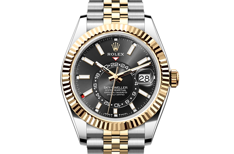 Rolex Sky Dweller in Yellow Rolesor combination of Oystersteel