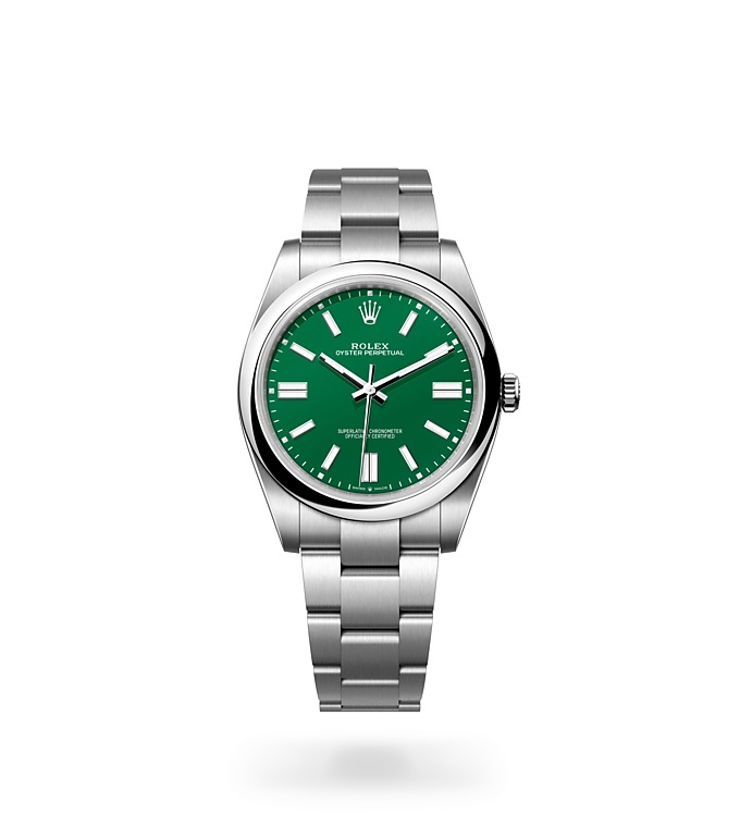Rolex oyster perpetual shop green dial price