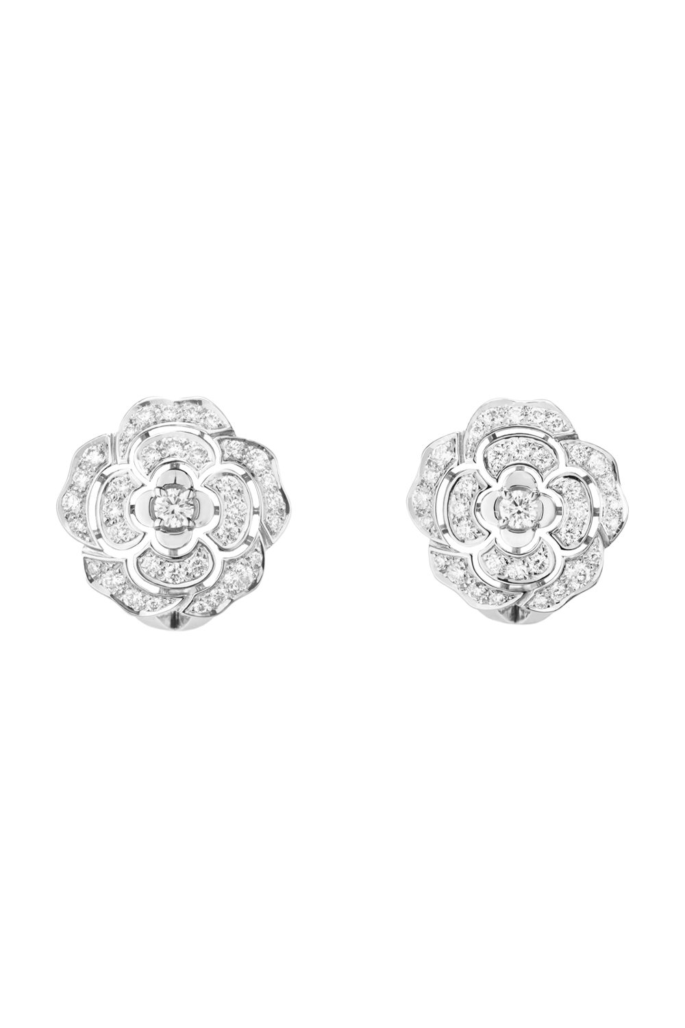 Bouton de Camélia transformable earrings - J10826