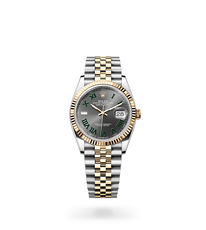 Rolex Datejust in Yellow Rolesor combination of Oystersteel and
