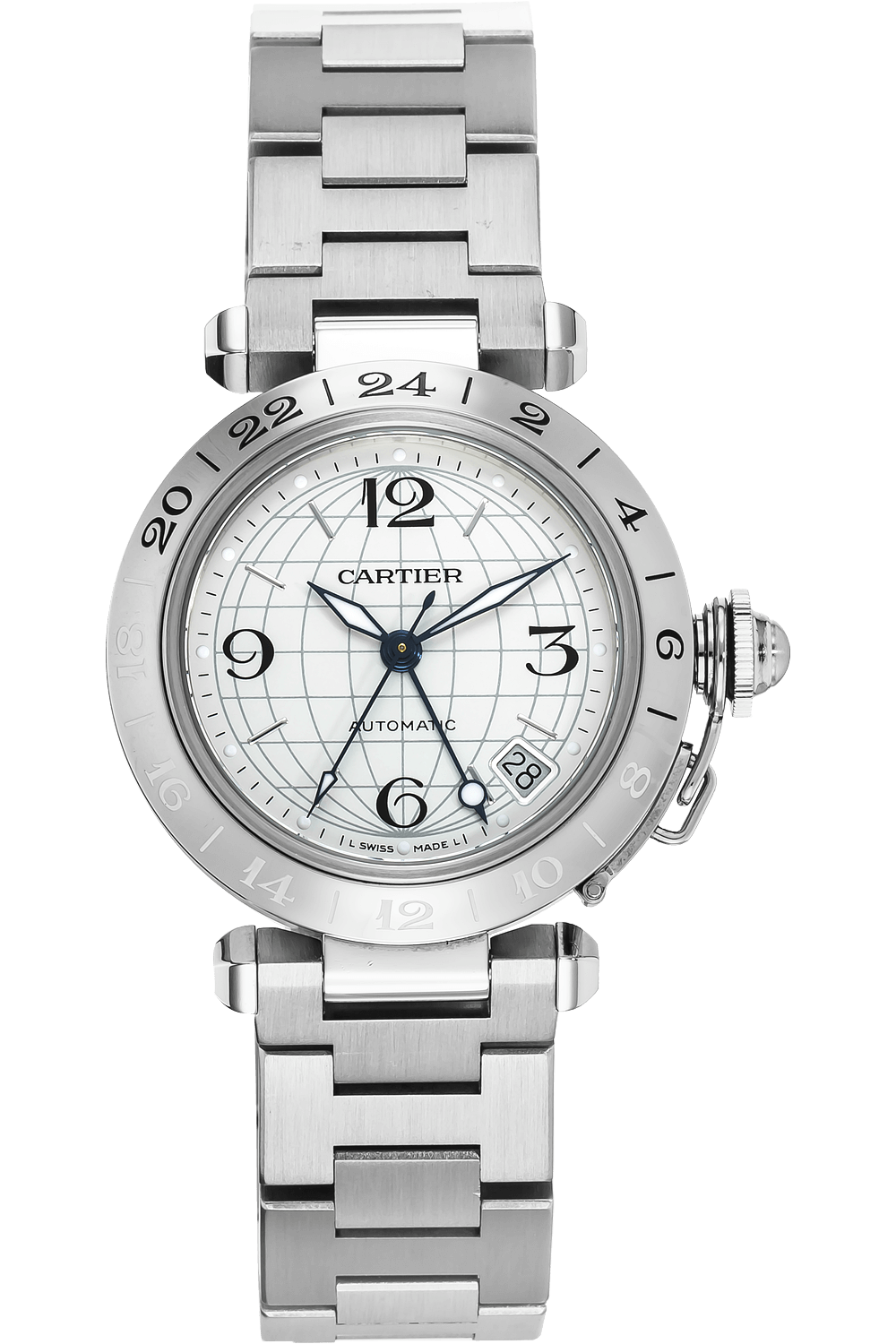 Pre-Owned Cartier Pasha C GMT (W31029M7)