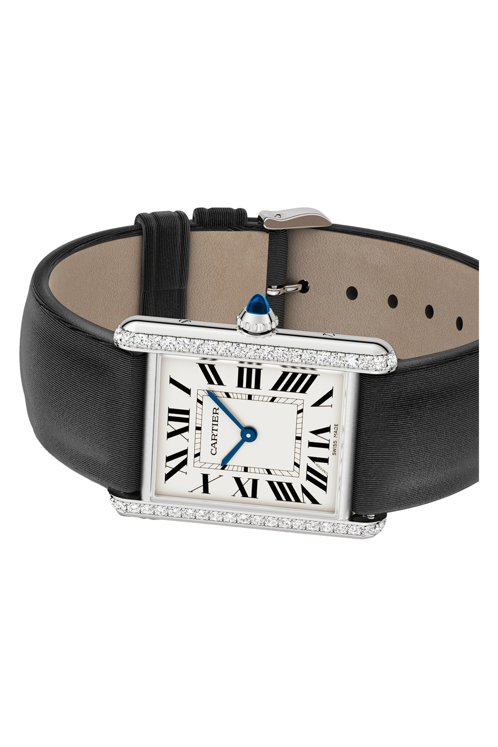 Cartier Tank Must Steel & Diamond Large (W4TA0017)