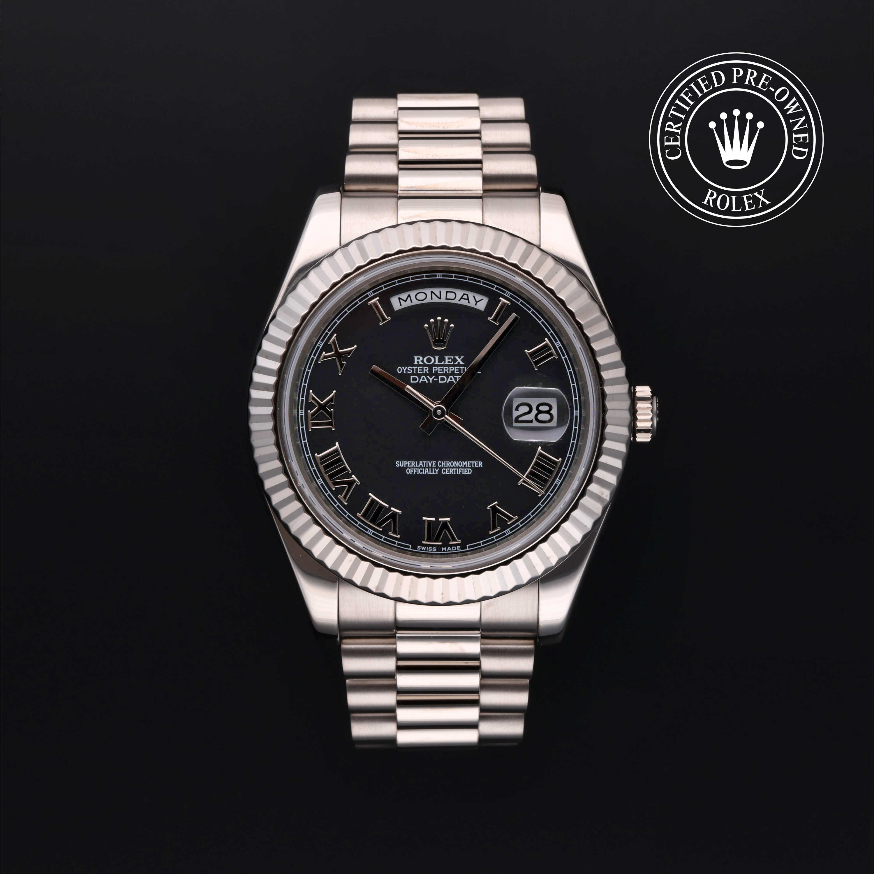 Rolex day date ii white gold clearance