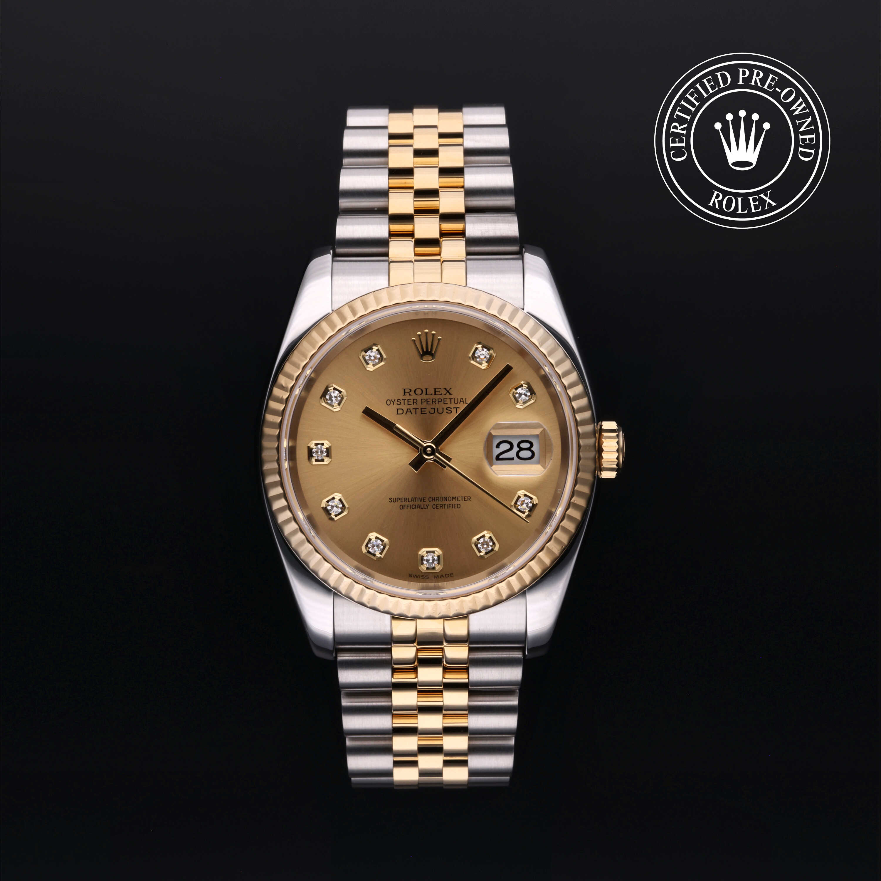 Rolex DateJust 116233 2 Tone Watch Gold Dial Automatic Watch