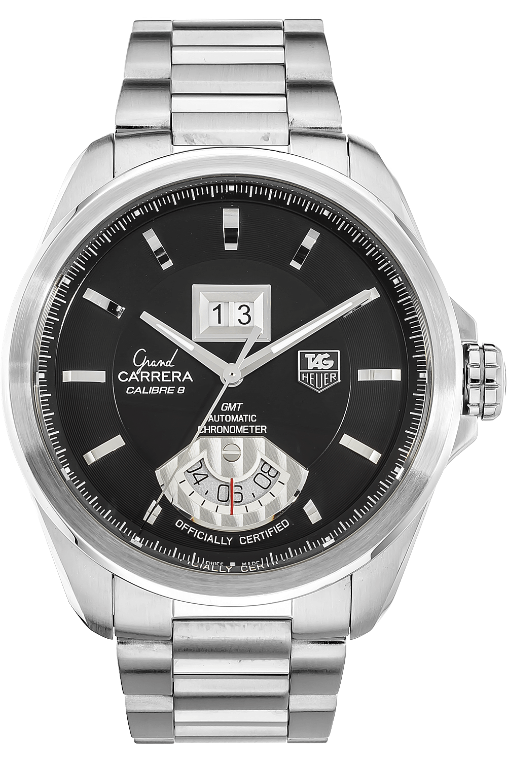 Pre Owned TAG Heuer Grand Carrera Calibre 8 GMT Stainless Steel Automatic
