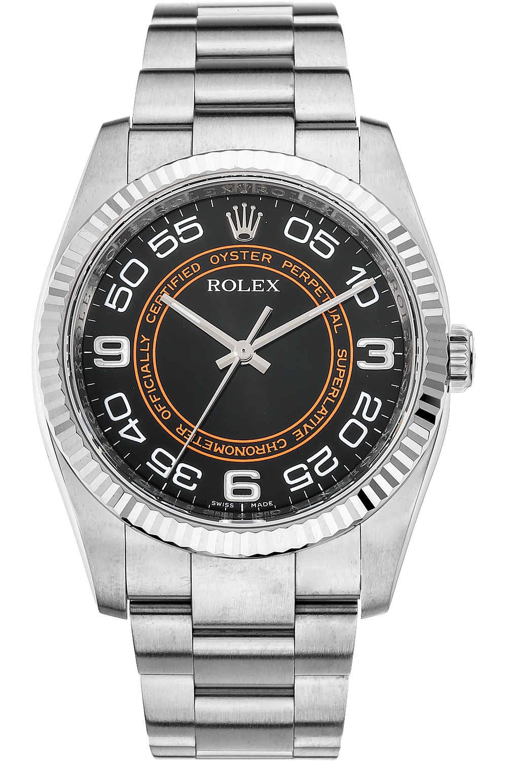 oyster perpetual white gold and stainless steel automatic
