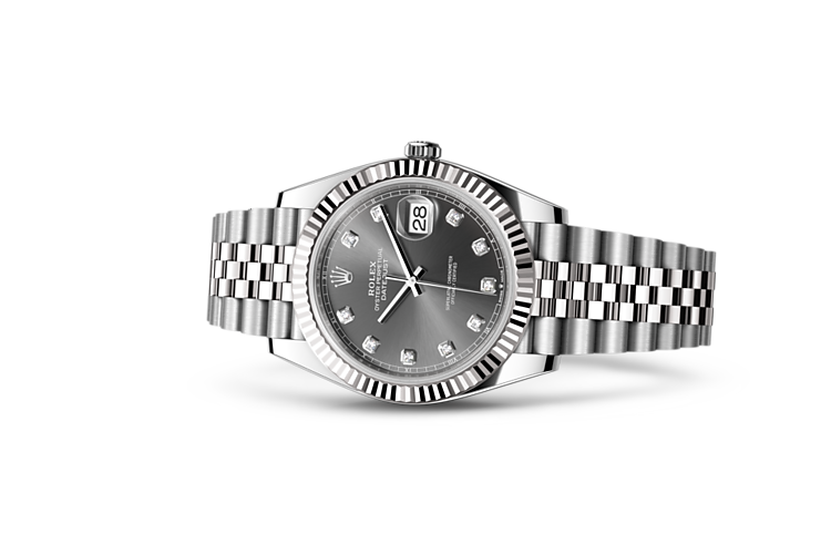Rolex Datejust in White Rolesor combination of Oystersteel and