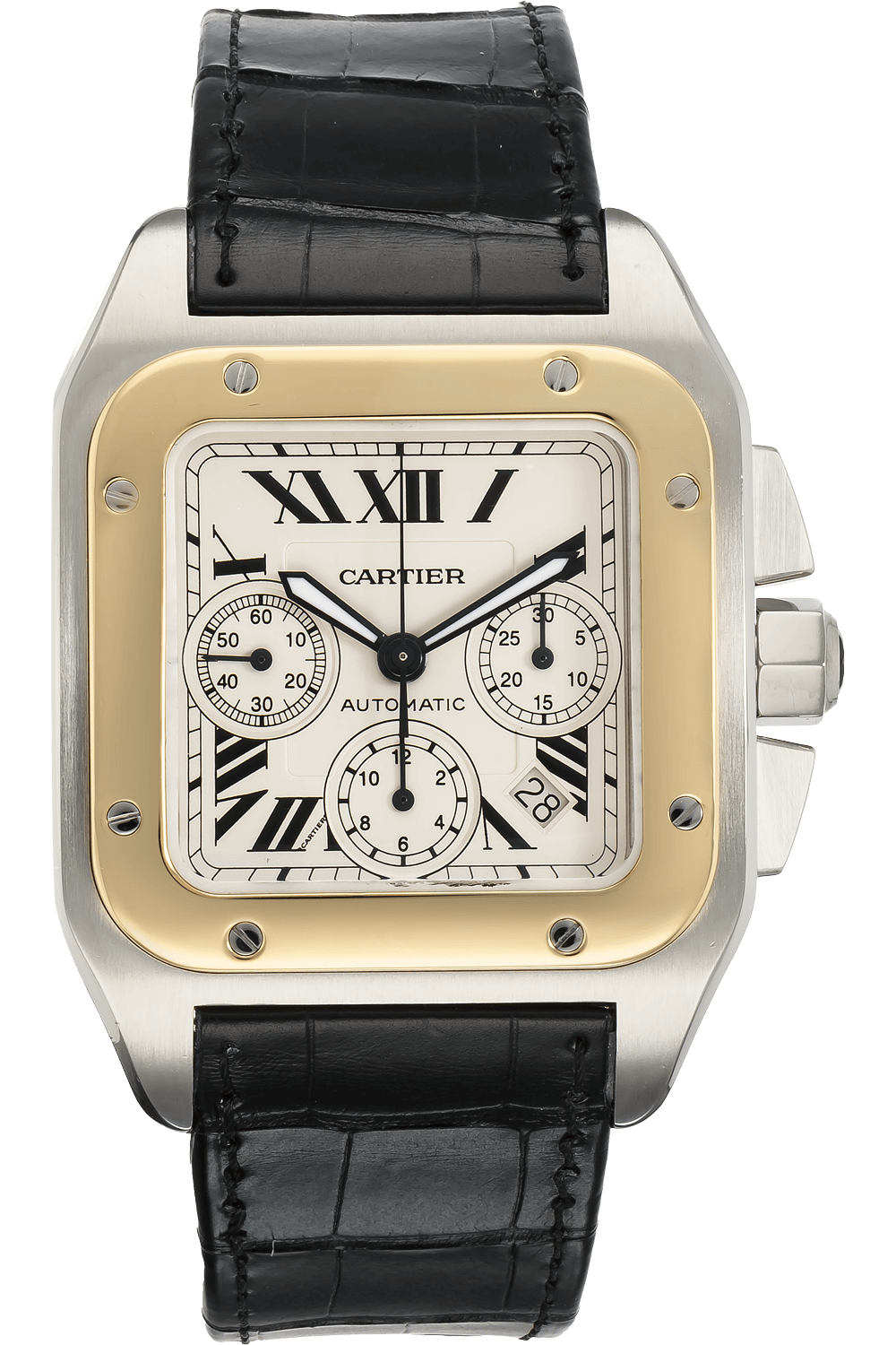 Cartier santos sales 100 two tone