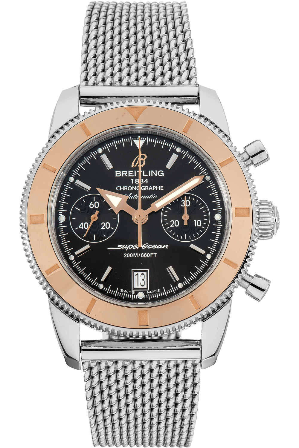 Pre Owned Breitling Superocean Heritage Rose Gold and Stainless Steel Automatic