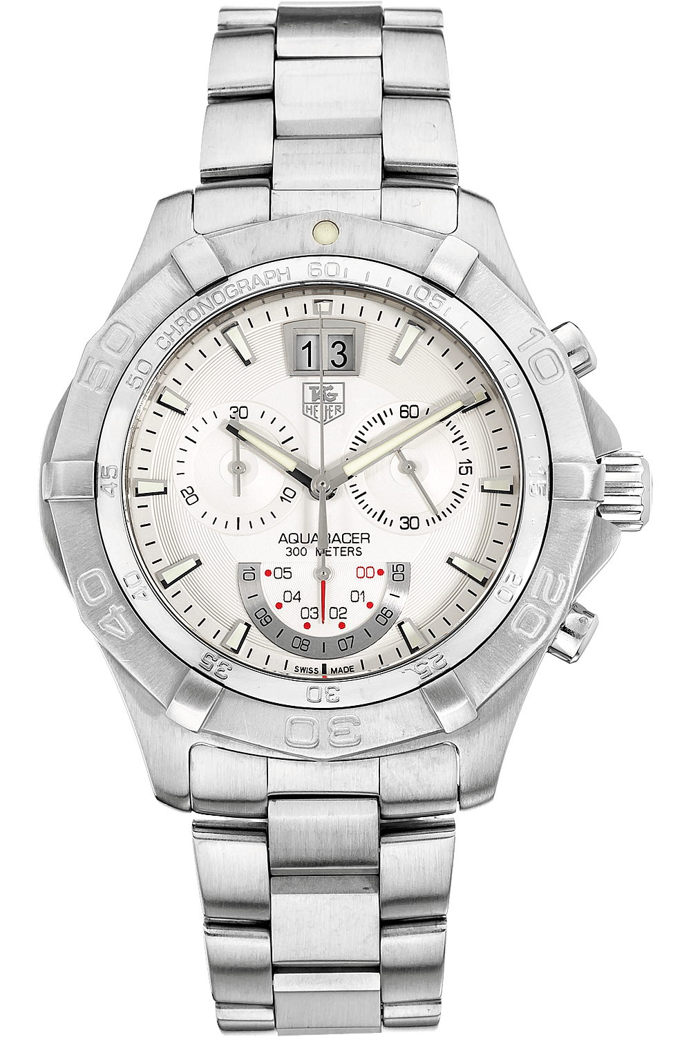 Pre Owned TAG Heuer Aquaracer Grande Date Chronograph Stainless Steel Quartz