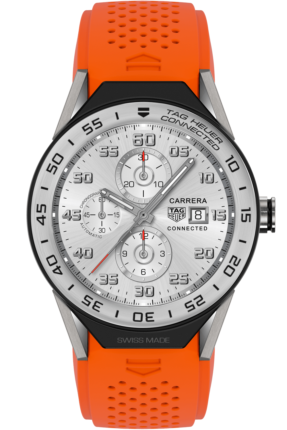 Tag heuer connected watch unresistable orange strap