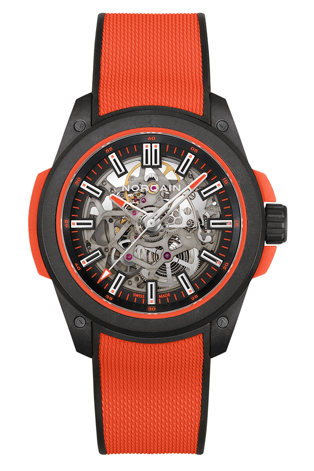 Norqain Wild One Skeleton 42mm Coral (3000QBR2ASB0133W)