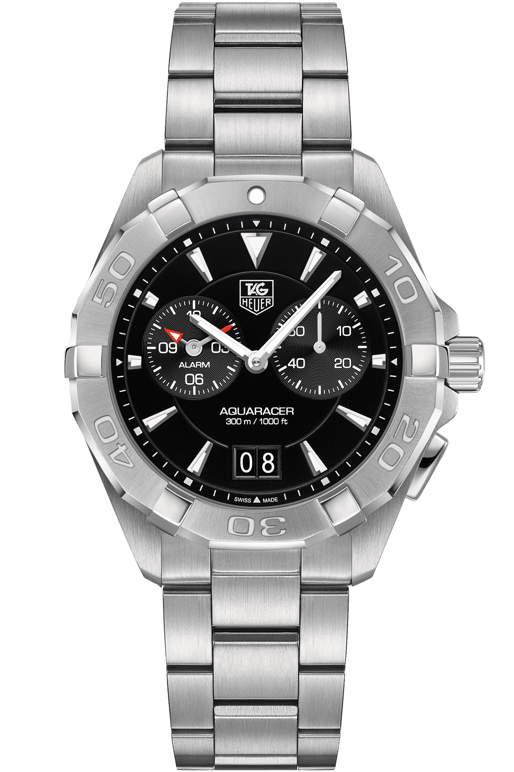 本物の 300M Aquaracer Heuer TAG Quartz (WAY111Z.BA0928) Alarm 時計