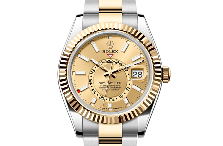 Rolex Sky Dweller in Yellow Rolesor combination of Oystersteel