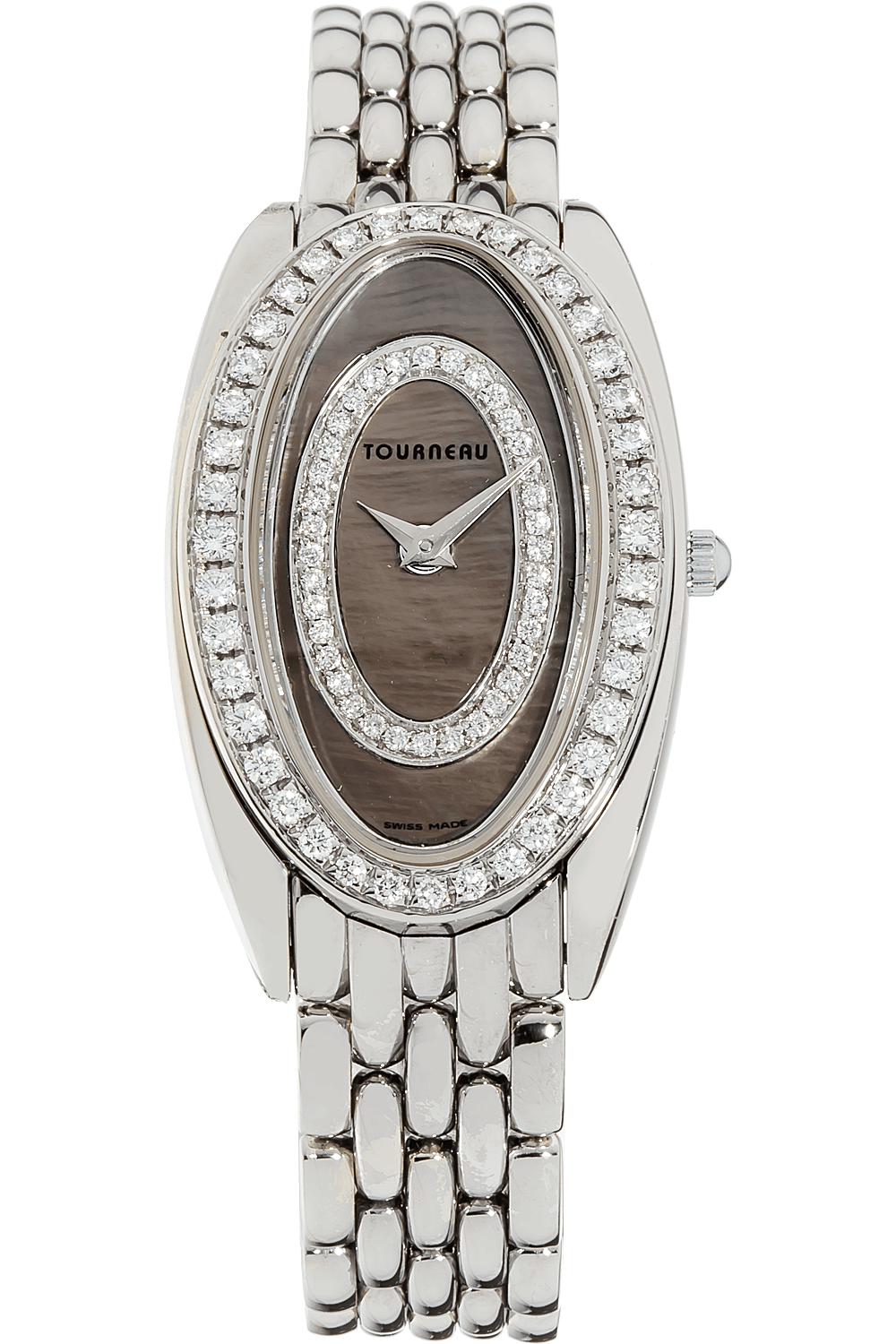 Pre Owned Tourneau Calypso White Gold Quartz