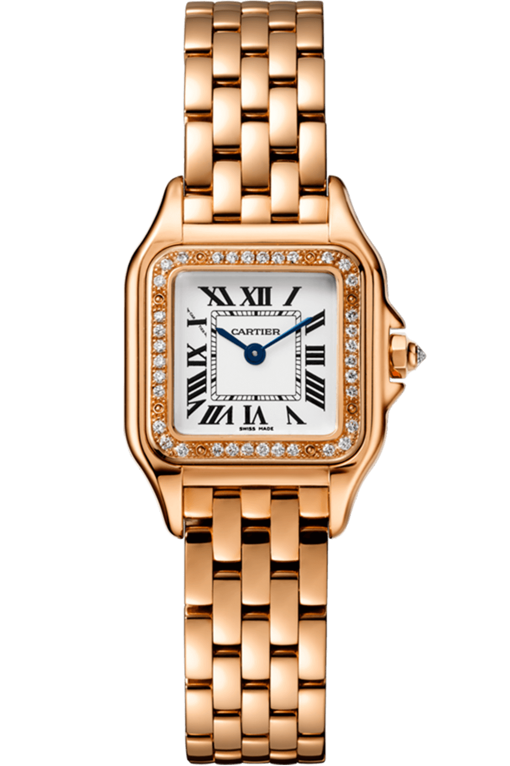 cartier panthere gold watch with diamonds