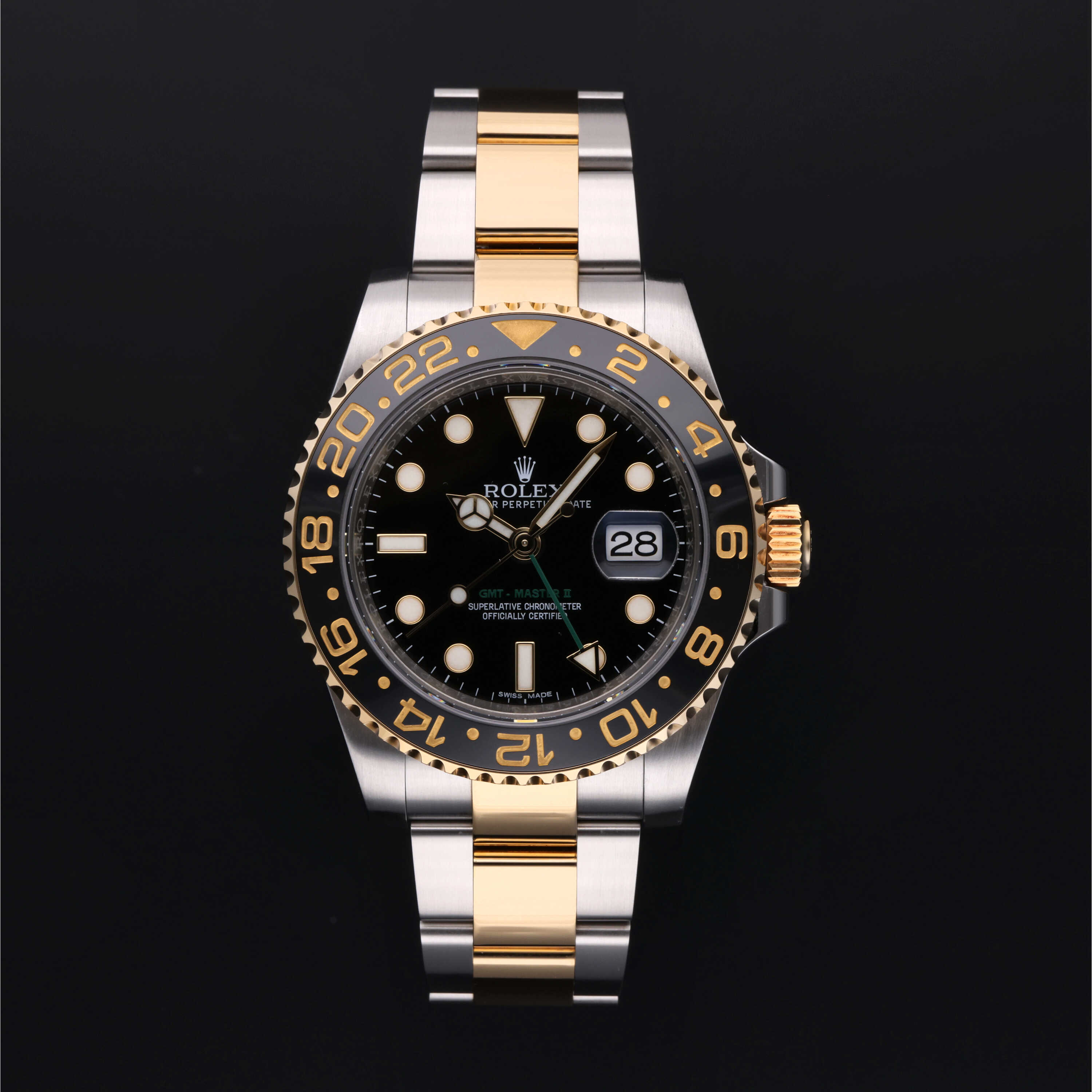 Rolex Certified Pre Owned GMT Master II 40 mm in Yellow Rolesor