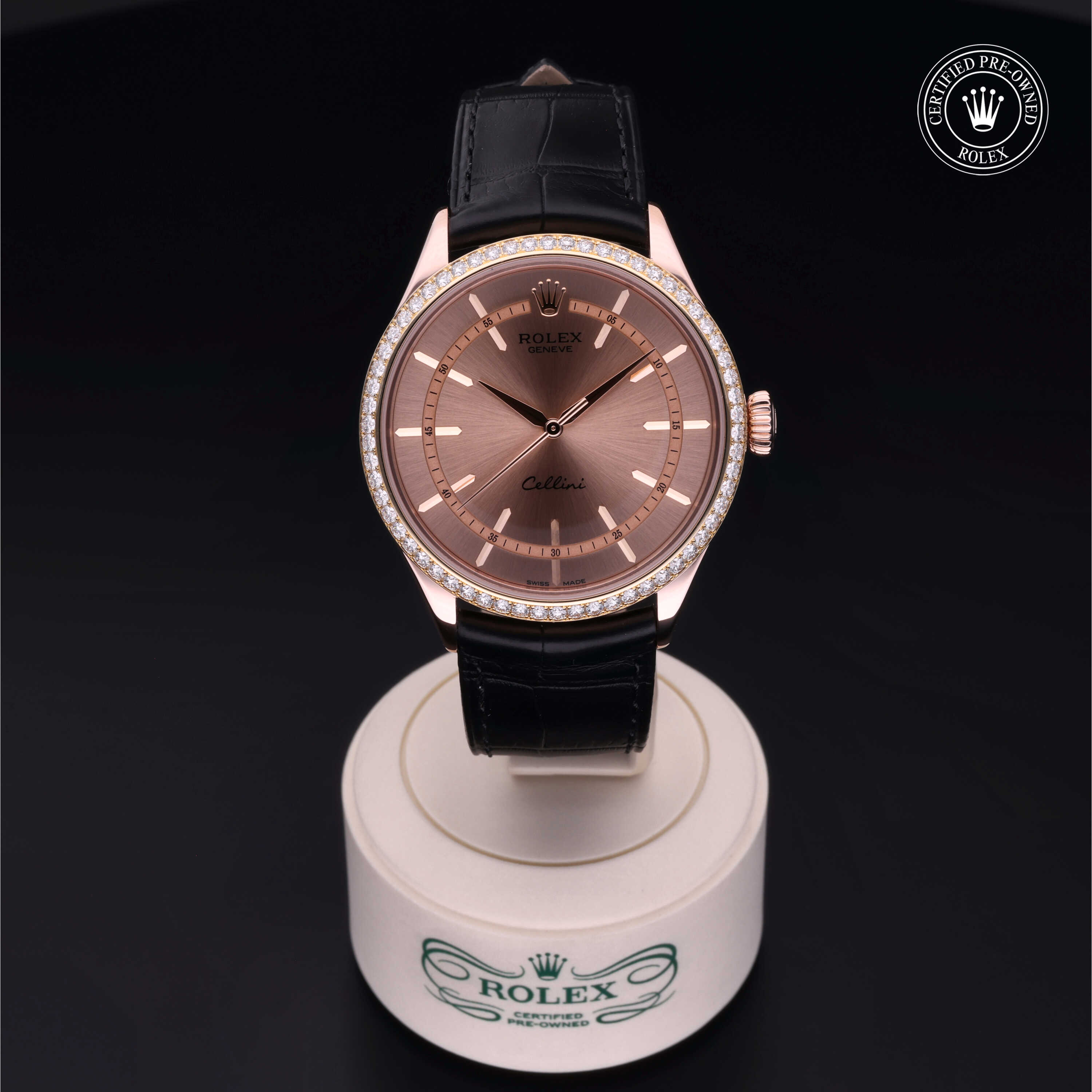 Rolex cellini 2025 diamond bezel